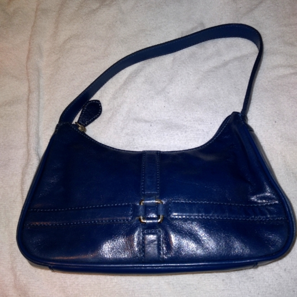 Wilsons Leather Blue Leather Shoulder Bag